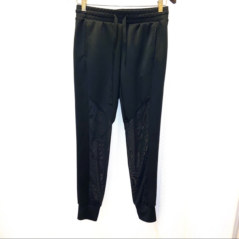 Black fabletics mesh jogger pants